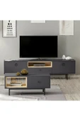 Meltem Çelik - BMdekor Tv Sehpası Doğal Antrasit Ve Orta Sehpa Set thumbnail 3