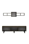 BMdekor Tv Ünitesi Greek Ceviz Siyah Mermer 180 Cm thumbnail 3