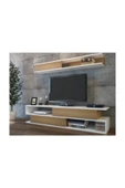 BMdekor Tv Ünitesi Söz Beyaz Teak thumbnail 1