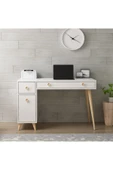 BMdekor Çalışma Masası Inarch Beyaz Meşe - 1