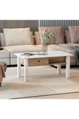 Meltem Çelik - BMdekor Orta Sehpa Loft Beyaz Çırağan - 1