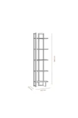 BMdekor Kitaplık Anna Metal Siyah - 3