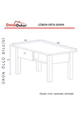 Derya Dekor Orta Sehpa Loft Beyaz - 3