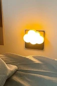 Bulut Şekilli Priz Gece Lambası LED Işık Otomatik Sensörlü Bebek ve Çocuk Odası Işığı - 4