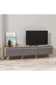 BMdekor Tv Sehpası Asil Antrasit Meşe 180 Cm - 2