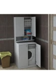 BMdekor Çamaşır Makinesi Dolabı Poyraz Beyaz - 2