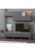 BMdekor Tv Ünitesi Asil Antrasit Meşe 180 Cm thumbnail 2