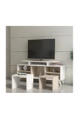BMdekor Tv Ünitesi Kervan Beyaz Cordoba thumbnail 2