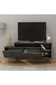 Meltem Çelik - BMdekor TV Sehpası Yaprak Antrasit 150 cm - 2
