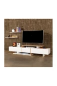 BMdekor Tv Ünitesi Yavru Beyaz Teak thumbnail 1
