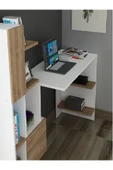 BMdekor Çalışma Masası Artema Beyaz Ceviz - 3