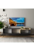 Meltem Çelik - BMdekor Tv Sehpası Muya Antrasit Safir Meşe thumbnail 4