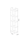 BMdekor Kitaplık Sky Teak Beyaz - 3