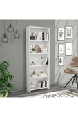 BMdekor Lilium 5 Raflı Dekoratif Kitaplık Beyaz thumbnail 2