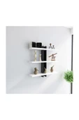 BMdekor Duvar Rafı Mesk Beyaz Siyah thumbnail 2