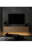 Meltem Çelik - BMdekor Tv Sehpası Norm Duvara Monte Atlantikçam Led Işıklı 160 Cm thumbnail 1