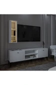 Meltem Çelik - BMdekor TV Ünitesi Cunda Beyaz LED Işıklı 150 cm thumbnail 4