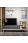 BMdekor Tv Sehpası Desso Antrasit Ceviz 180 Cm thumbnail 1