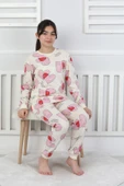 Tangled Hearts Desenli Kız Çocuk Pijama Takımı 8-13 thumbnail 8