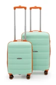 Artemis Polipropilen&Kırılmaz 2'li Valiz Seti Orta&Kabin - Su Yeşili thumbnail 1