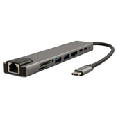 Powermaster Type-C 8in1 HDMI Çok Fonksiyonlu USB 3.0 Dock Station (Macbook - PC - Playstation - Xbox) - 1