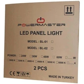 60x60 Led Panel Beyaz 48 Watt Powermaster BL-01 - 2