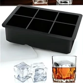 6'lı XL Küp Şeklinde Silikon Kolay Çıkabilen Buz Kalıbı thumbnail 1