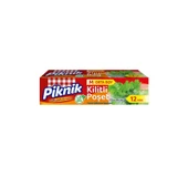 Piknik Orta Boy Kilitli Buzdolabı Poşeti 12'li - 1