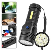 Powermaster PM-26722 Plastik 4+2 Modlu Şarjlı 12 Ledli El Feneri thumbnail 3