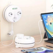 Vea VE-26583 3'LÜ 1.5 Metre Kablolu 3 USB / TYPE-C Girişli Akım Korumalı Grup Priz - 2