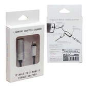 Powermaster PM-3833 Lightning Şarj Ve Kulaklık Çevirici Kablo Adaptör - 3