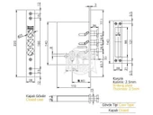 Kale 287D döner sürgülü plus çelik kapı emniyet kilidi mandallı german barelli thumbnail 2