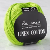 La Mia Linen Cotton Açık Yeşil El Örgü İpi - L186 - 33866 thumbnail 1