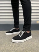 JY152 Cool Bağcıklı Süet Erkek Günlük Spor Klasik Ayakkabı SBT - Siyah thumbnail 2