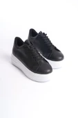 BIANA Bağcıklı Ortopedik Taban Kadın Sneaker Spor Ayakkabı  CBT - Siyah - 4