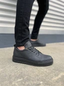 JY152 Cool Bağcıklı Cilt Erkek Günlük Spor Klasik Ayakkabı CST - Siyah thumbnail 1