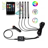Araç İçi Ayak Altı Sese Duyarlı Şerit Led 4'lü Set - 1