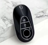 Mercedes Benz C S W206 W223 S350 C260 C300 S400 S450 S500 Siyah/Gümüş Anahtar Kılıf 2.Resime Bakınız thumbnail 1