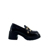 Albini 26101012R Rugan Deri Kadın Topuklu Loafer thumbnail 1