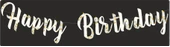 Papatya Temalı Happy Birthday Kaligrafi Banner - 1