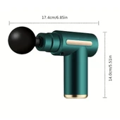 4 Masaj Başlıklı Titreşim, Şarj Edilebilir Küçük Masaj Aleti,Masaj Tabancası thumbnail 3