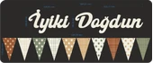 Vanilya İyi ki Doğdun Kaligrafi Banner ve Desenli Flama Set thumbnail 3