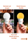 Sivri ve Kara Sinek Kovucu, Çok Kaliteli 8 Watt Led Ampul, İki Fonksiyonlu Sinek Savar Led Ampul thumbnail 2