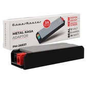 Powermaster PM-26837 12 Volt 3 Amper 36 Watt Slim Metal Kasa Adaptör Voltaj Göstergeli 128X42x27mm - 5