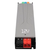 Powermaster PM-26839 12 Volt 10 Amper 120 Watt Slim Metal Kasa Adaptör Voltaj Göstergeli 189X51x27mm - 3