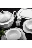 Silver Porselen 60 Parça 12 Kişilik Yemek Takımı - 1