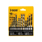 Sgs 1418 Ahşap Metal Beton Matkap Ucu Seti 16 Parça - 1