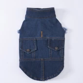 Pawstar Küçük Irk Köpek için Denim Yelek - 3