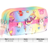 Kaukko Kıds 3 Bölmeli Kalem Çantası (fancy Raınbow)krn-L8244 thumbnail 3