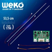 24'' Universal Monitör E-Led (2835) 535mm 12v Çift Led+Sürücü+Kablo Takım - 1